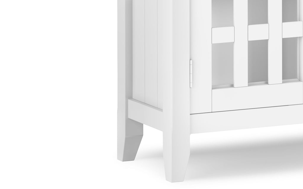 Bedford Low Storage Media Cabinet in White