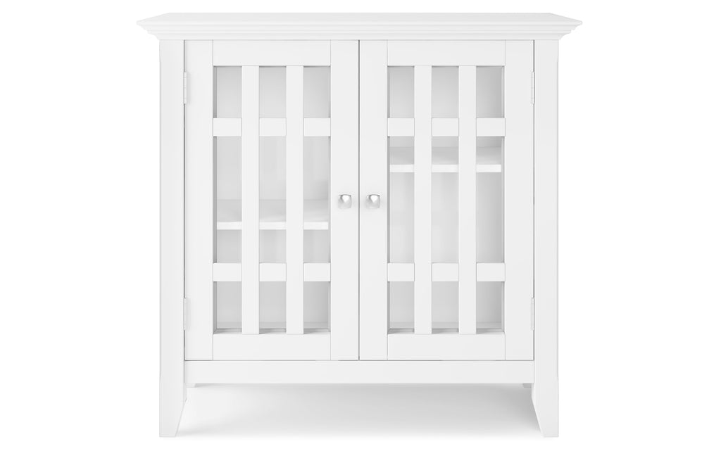 Bedford Low Storage Media Cabinet in White