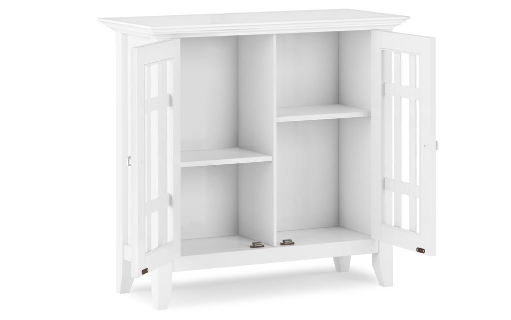 Bedford Low Storage Media Cabinet in White
