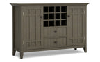 Bedford Sideboard Buffet and Wine Rack in Farmhouse Grey