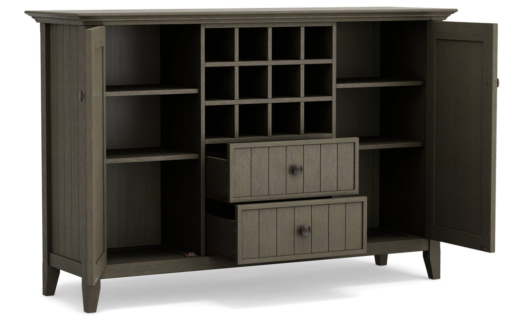 Bedford Sideboard Buffet and Wine Rack in Farmhouse Grey