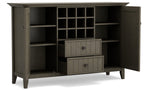 Bedford Sideboard Buffet and Wine Rack in Farmhouse Grey