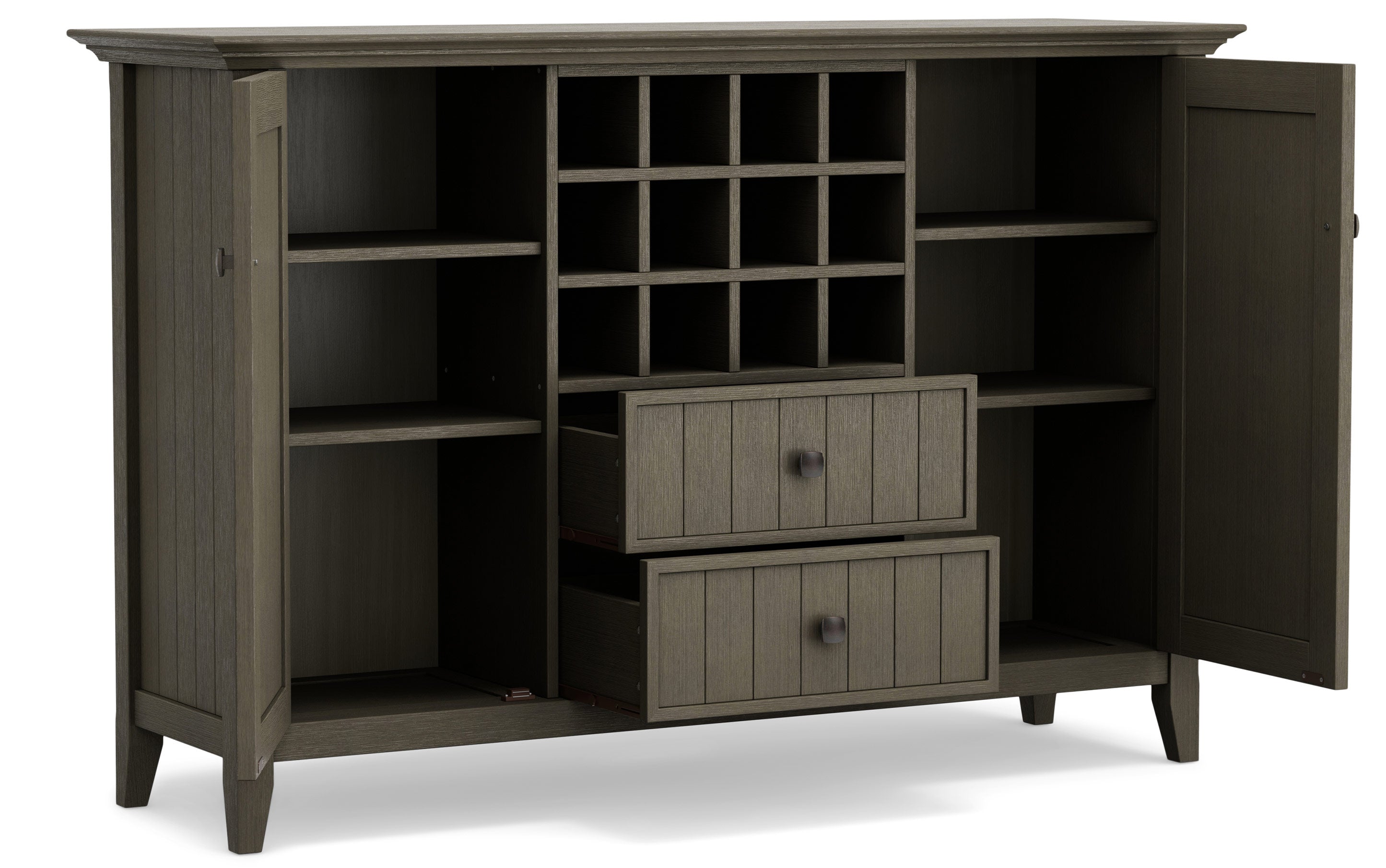 Bedford Sideboard Buffet and Wine Rack in Farmhouse Grey