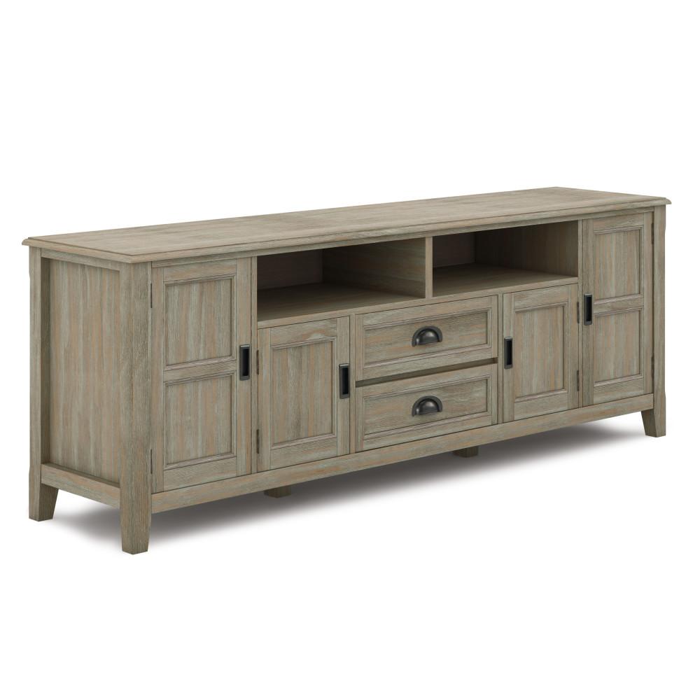 Burlington 72 inch TV Stand in Distressed Grey