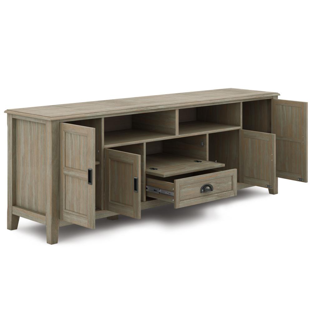 Burlington 72 inch TV Stand in Distressed Grey