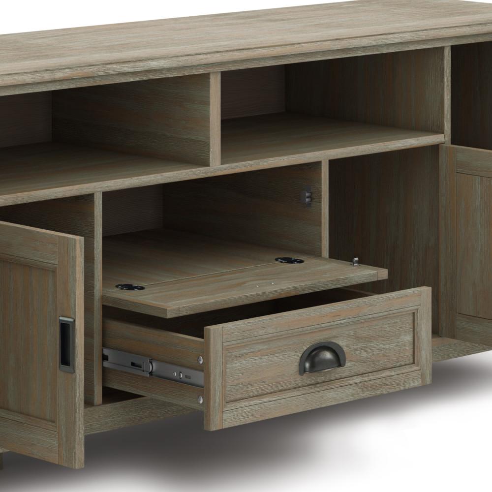 Burlington 72 inch TV Stand in Distressed Grey