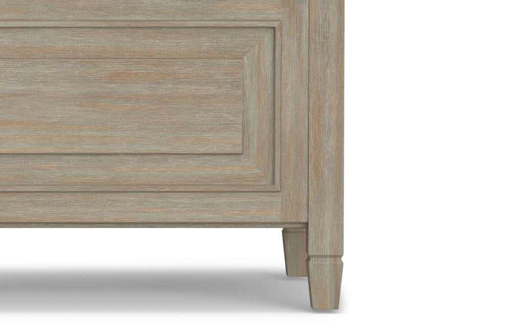 Connaught Entryway Storage Bench in Distressed Grey