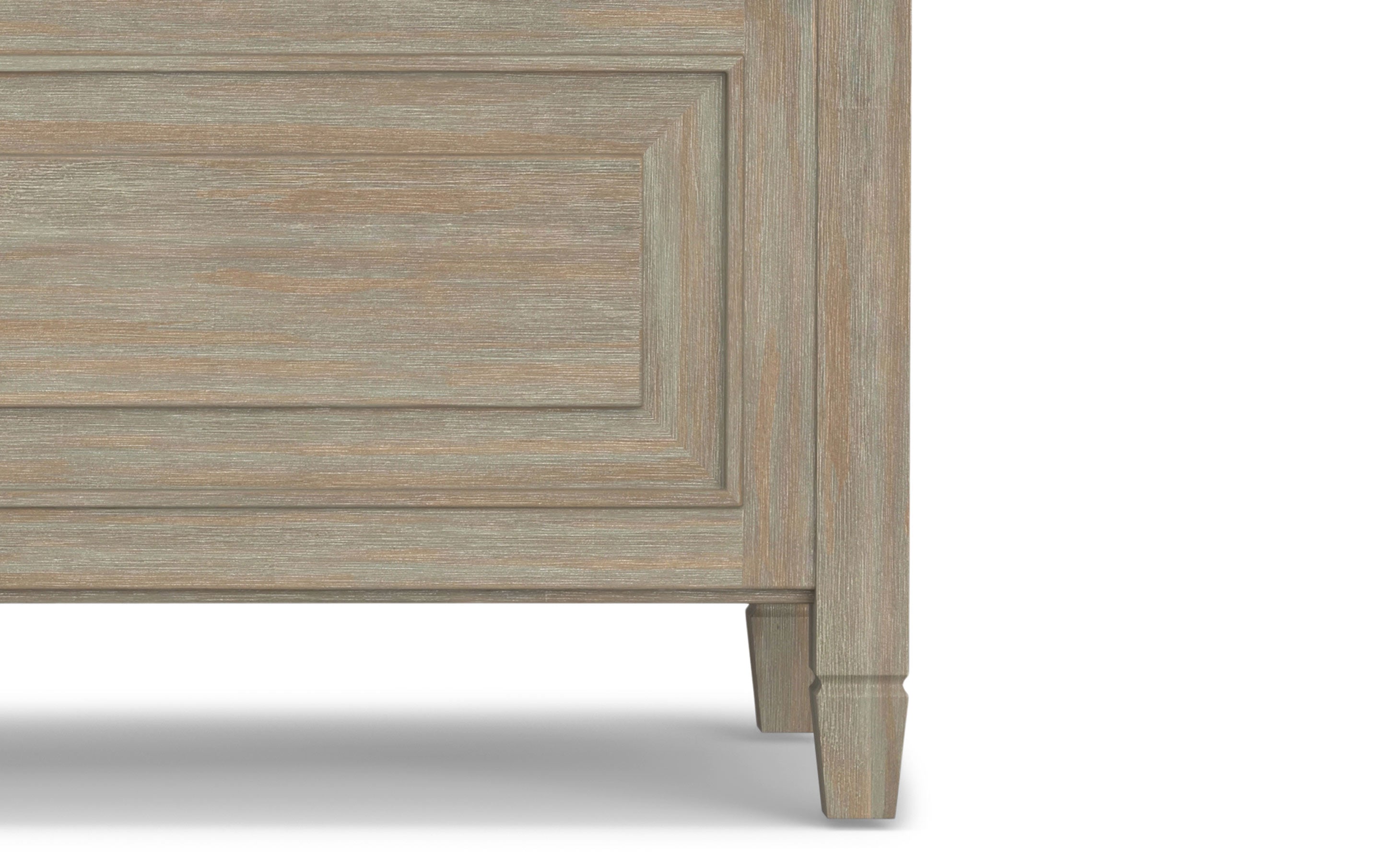 Connaught Entryway Storage Bench in Distressed Grey