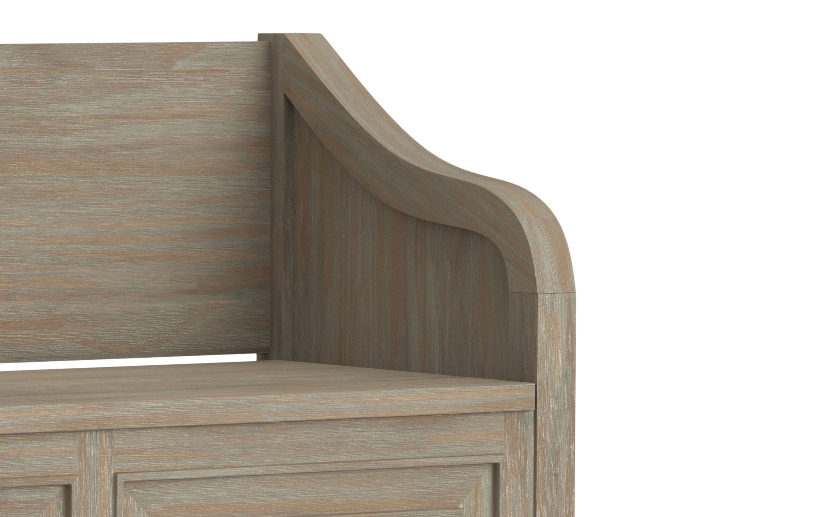 Connaught Entryway Storage Bench in Distressed Grey