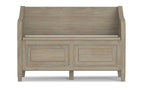 Connaught Entryway Storage Bench in Distressed Grey