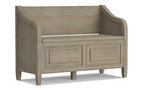 Connaught Entryway Storage Bench in Distressed Grey