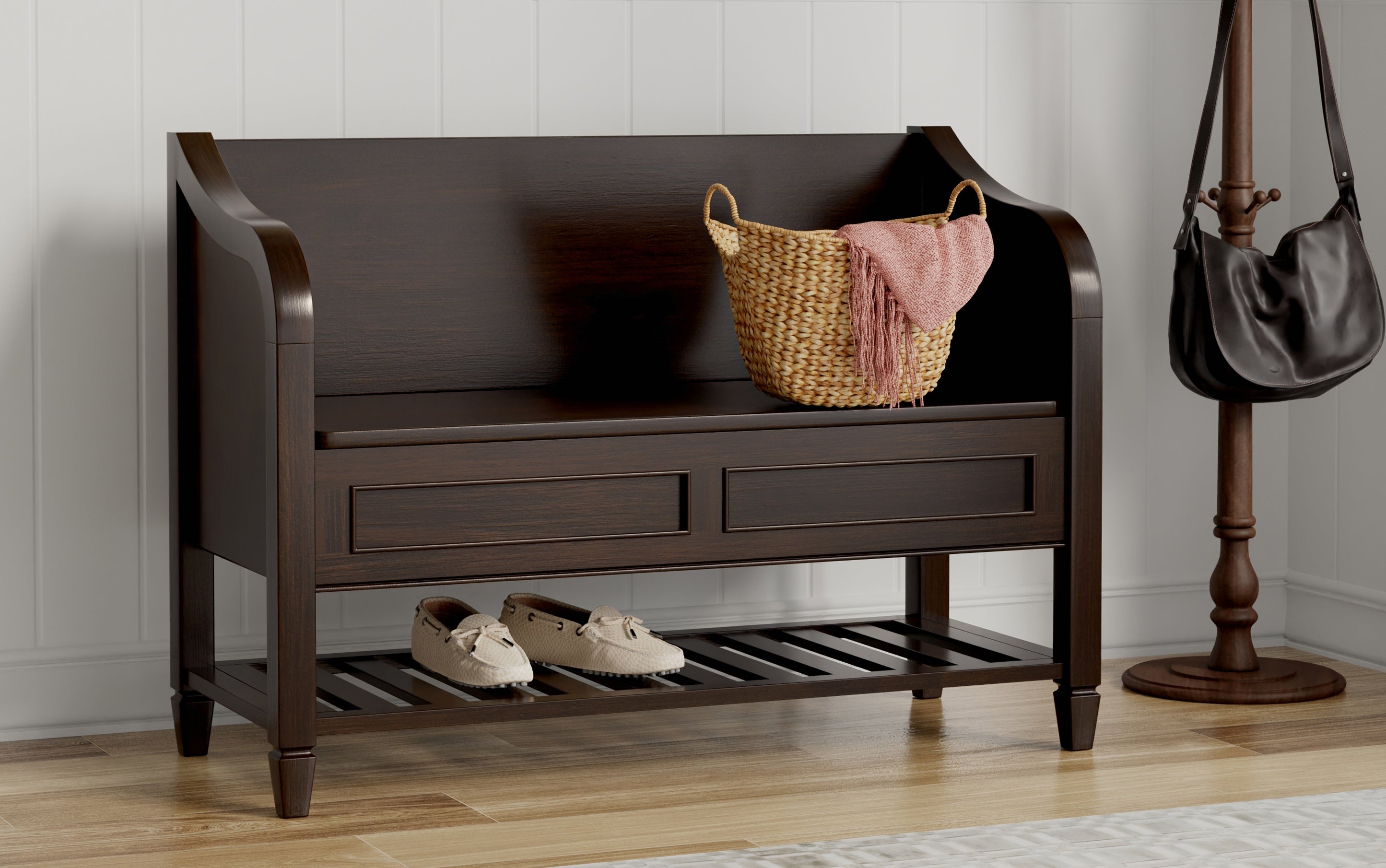 Connaught Entryway Storage Bench with Shelf