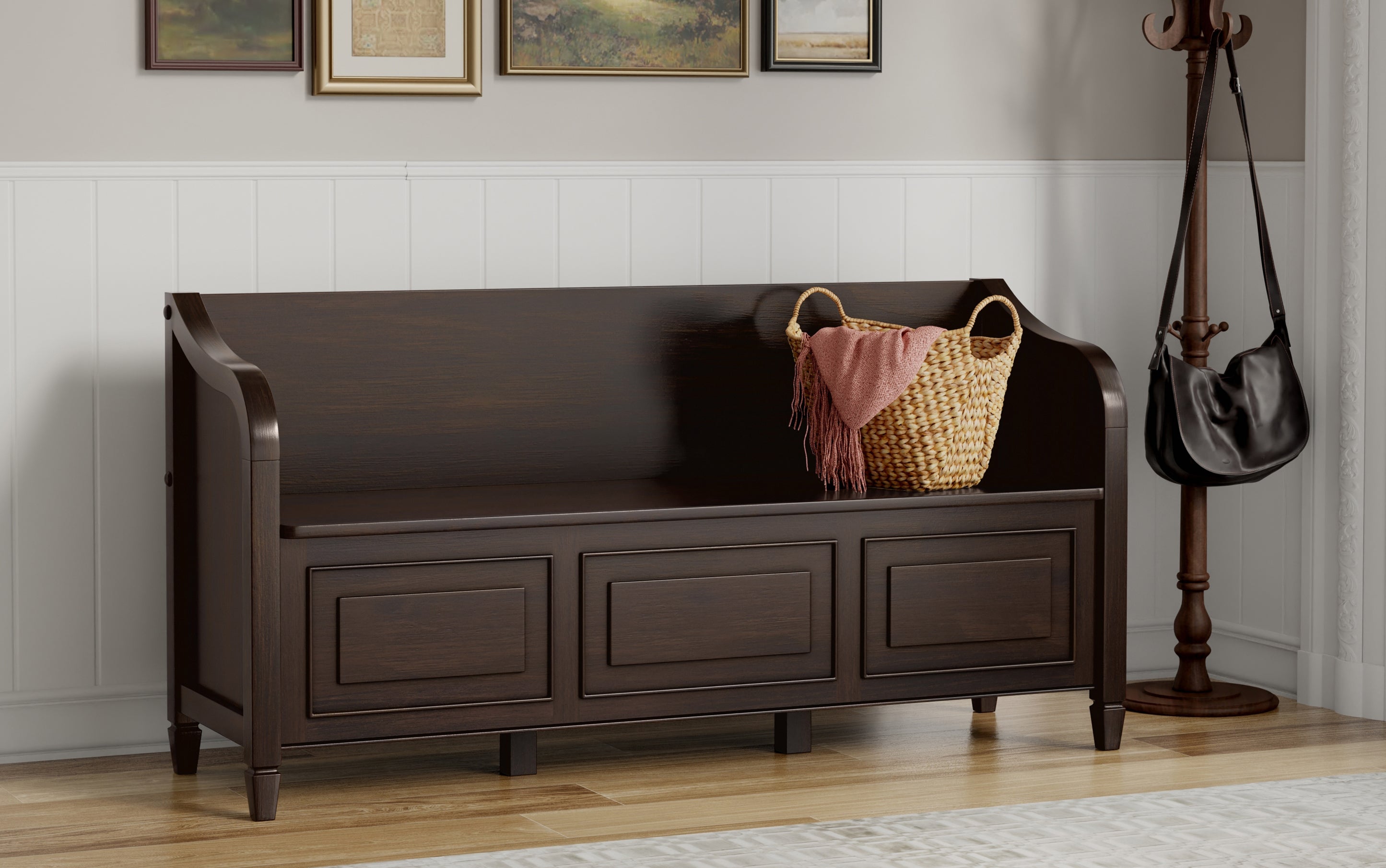 Connaught Wide Entryway Storage Bench
