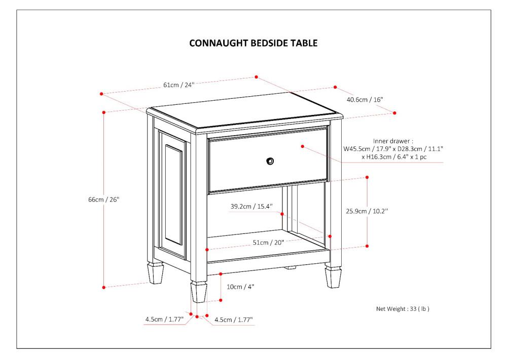 Connaught Bedside Table