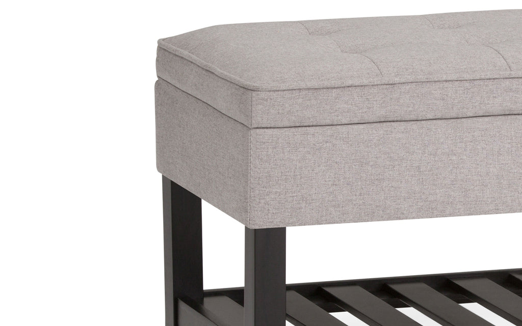 Cosmopolitan Ottoman Bench in Linen