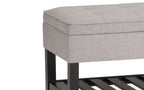 Cosmopolitan Ottoman Bench in Linen