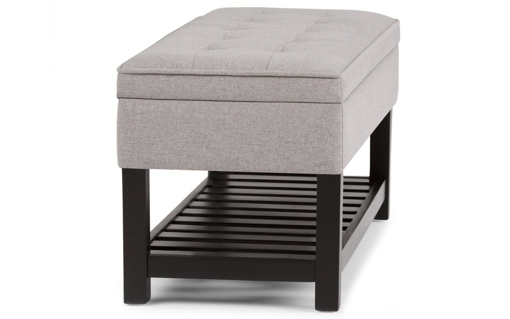 Cosmopolitan Ottoman Bench in Linen