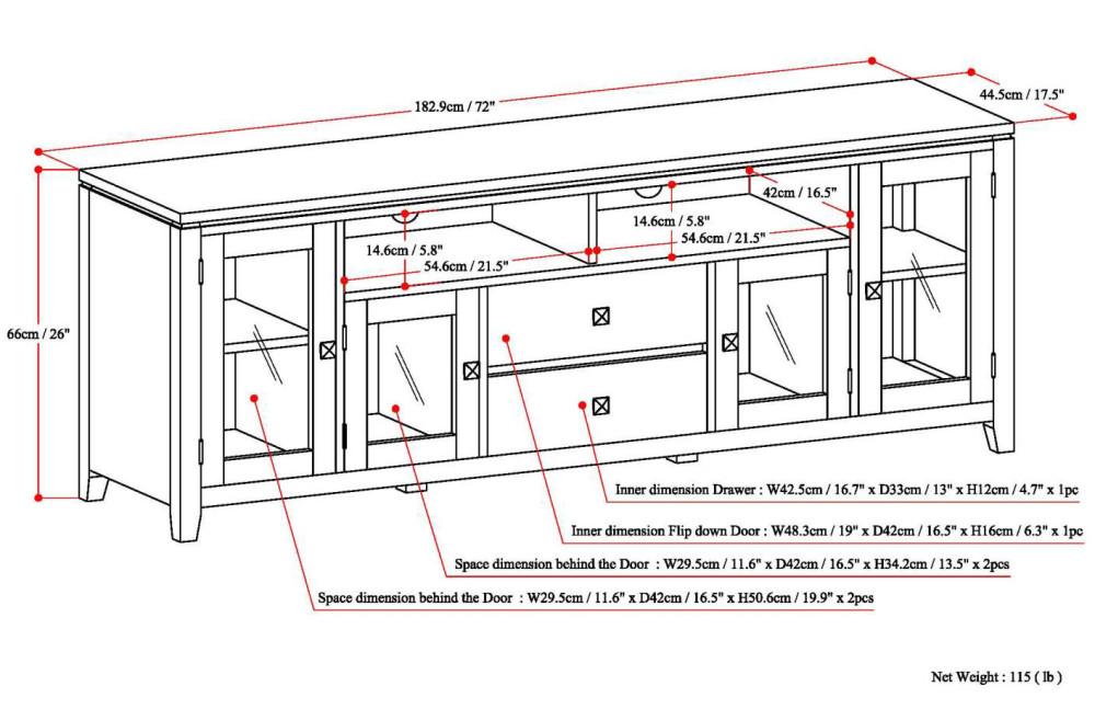 Cosmopolitan 72 inch TV Stand