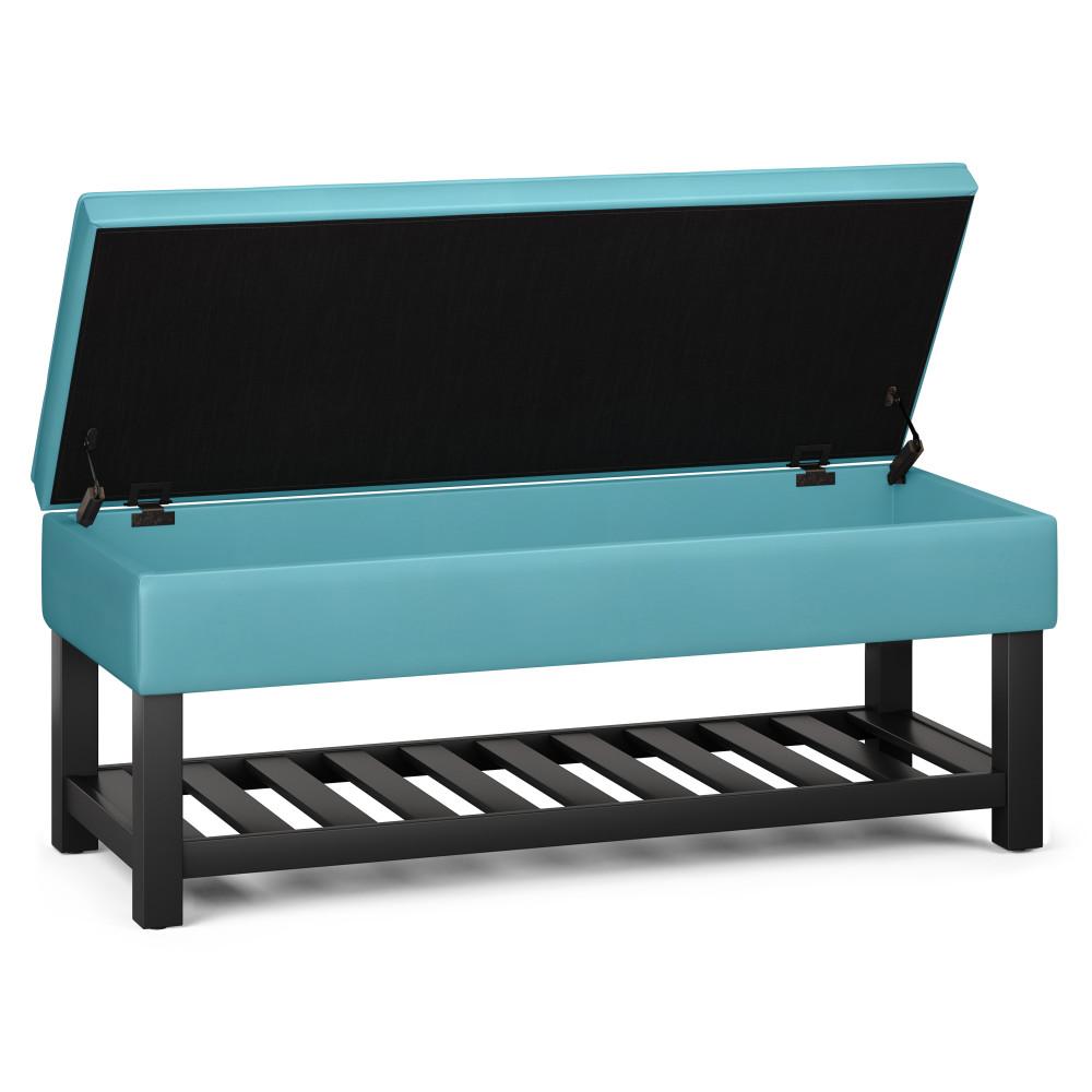 Cosmopolitan Ottoman Bench in Soft Blue