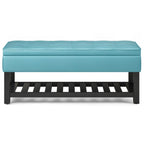 Cosmopolitan Ottoman Bench in Soft Blue