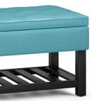 Cosmopolitan Ottoman Bench in Soft Blue