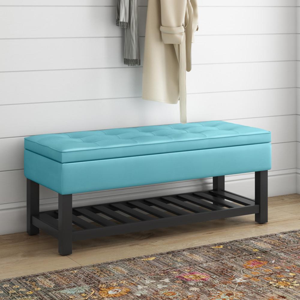 Cosmopolitan Ottoman Bench in Soft Blue