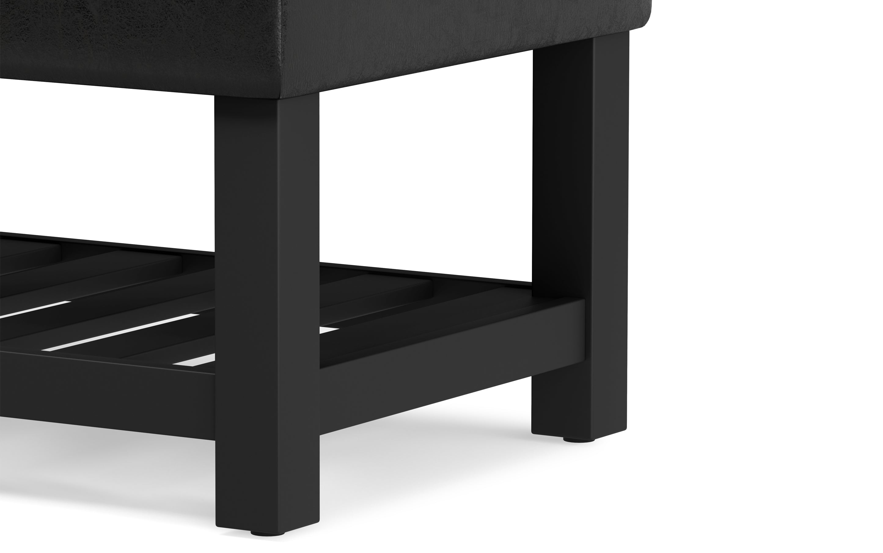 Cosmopolitan Ottoman Bench in Distressed Vegan Leather