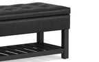 Cosmopolitan Ottoman Bench in Distressed Vegan Leather