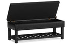 Cosmopolitan Ottoman Bench in Distressed Vegan Leather