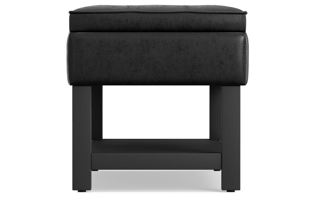 Cosmopolitan Ottoman Bench in Distressed Vegan Leather