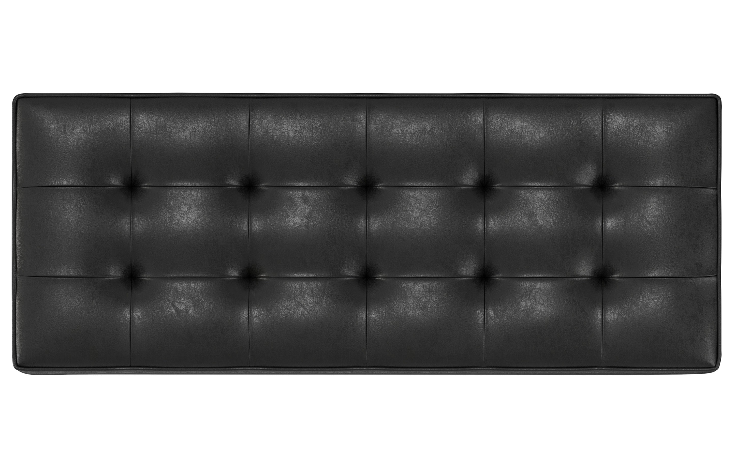 Cosmopolitan Ottoman Bench in Distressed Vegan Leather