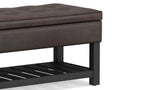 Cosmopolitan Ottoman Bench in Distressed Vegan Leather