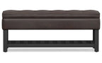 Cosmopolitan Ottoman Bench in Distressed Vegan Leather