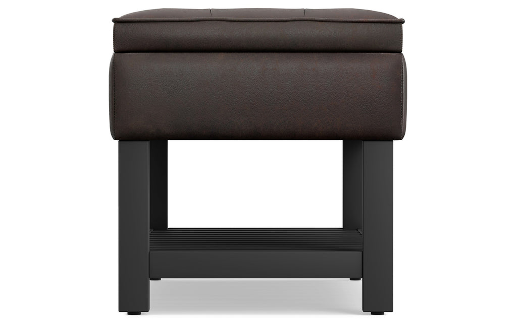 Cosmopolitan Ottoman Bench in Distressed Vegan Leather