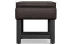 Cosmopolitan Ottoman Bench in Distressed Vegan Leather