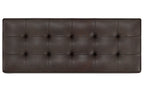 Cosmopolitan Ottoman Bench in Distressed Vegan Leather