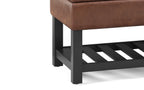Cosmopolitan Ottoman Bench in Distressed Vegan Leather