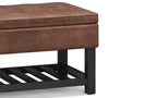 Cosmopolitan Ottoman Bench in Distressed Vegan Leather