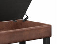 Cosmopolitan Ottoman Bench in Distressed Vegan Leather