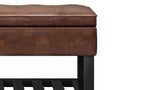 Cosmopolitan Ottoman Bench in Distressed Vegan Leather