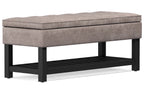 Cosmopolitan Ottoman Bench in Distressed Vegan Leather