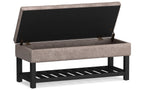 Cosmopolitan Ottoman Bench in Distressed Vegan Leather