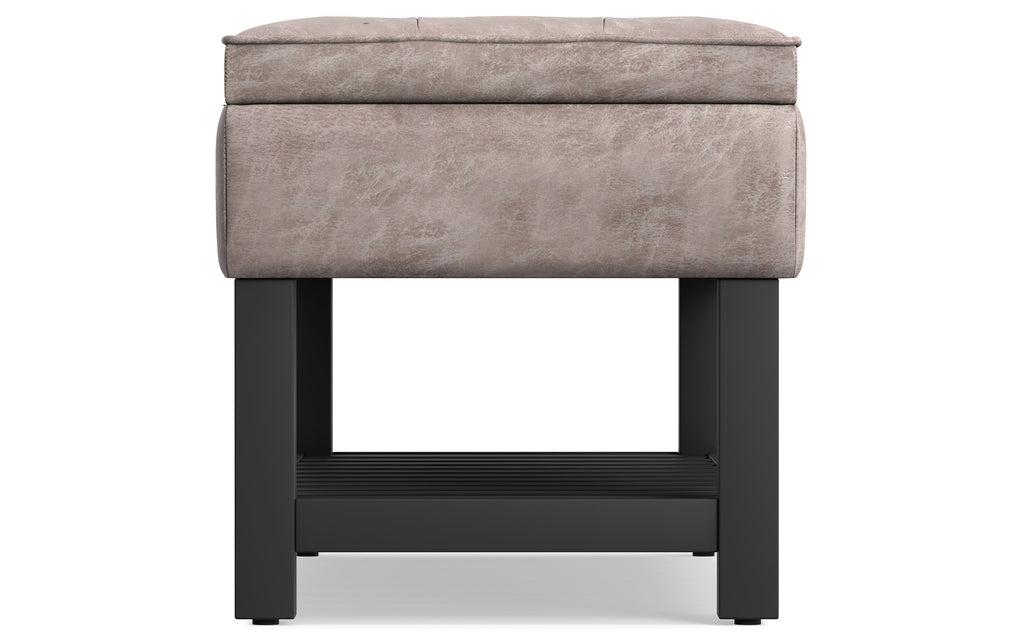 Cosmopolitan Ottoman Bench in Distressed Vegan Leather