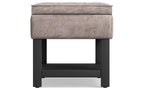 Cosmopolitan Ottoman Bench in Distressed Vegan Leather