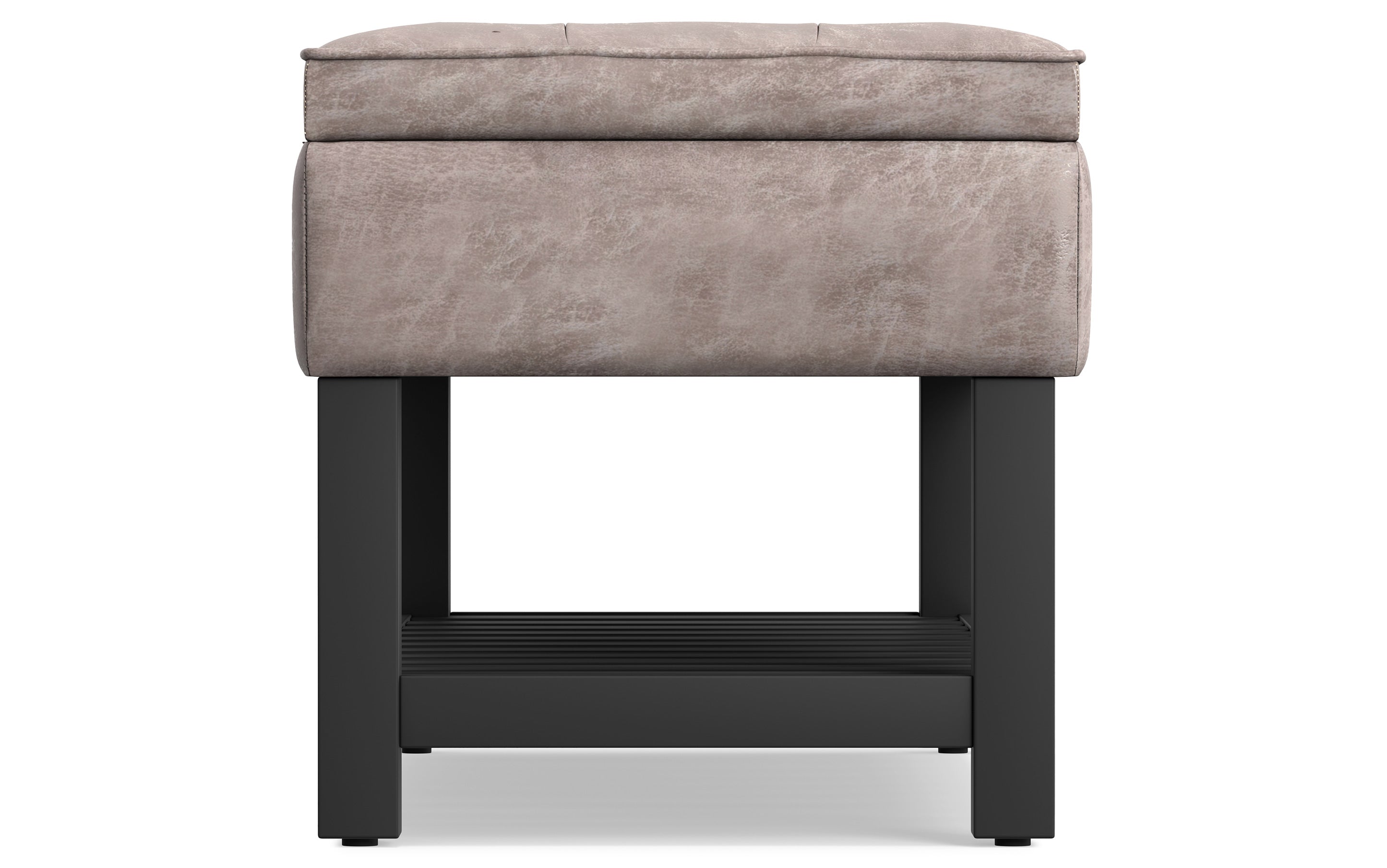 Cosmopolitan Ottoman Bench in Distressed Vegan Leather