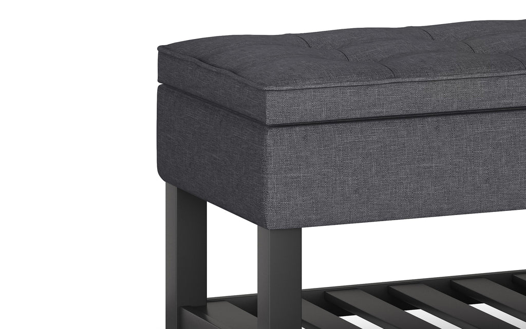 Cosmopolitan Ottoman Bench in Linen