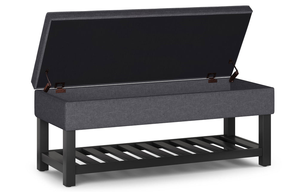 Cosmopolitan Ottoman Bench in Linen