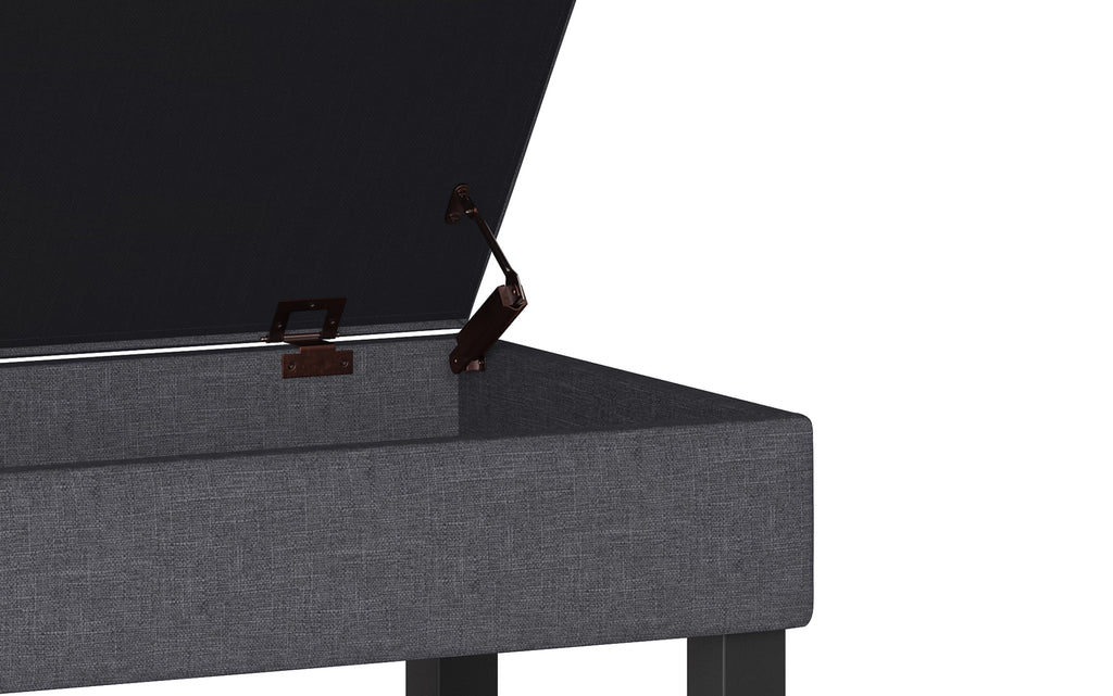 Cosmopolitan Ottoman Bench in Linen