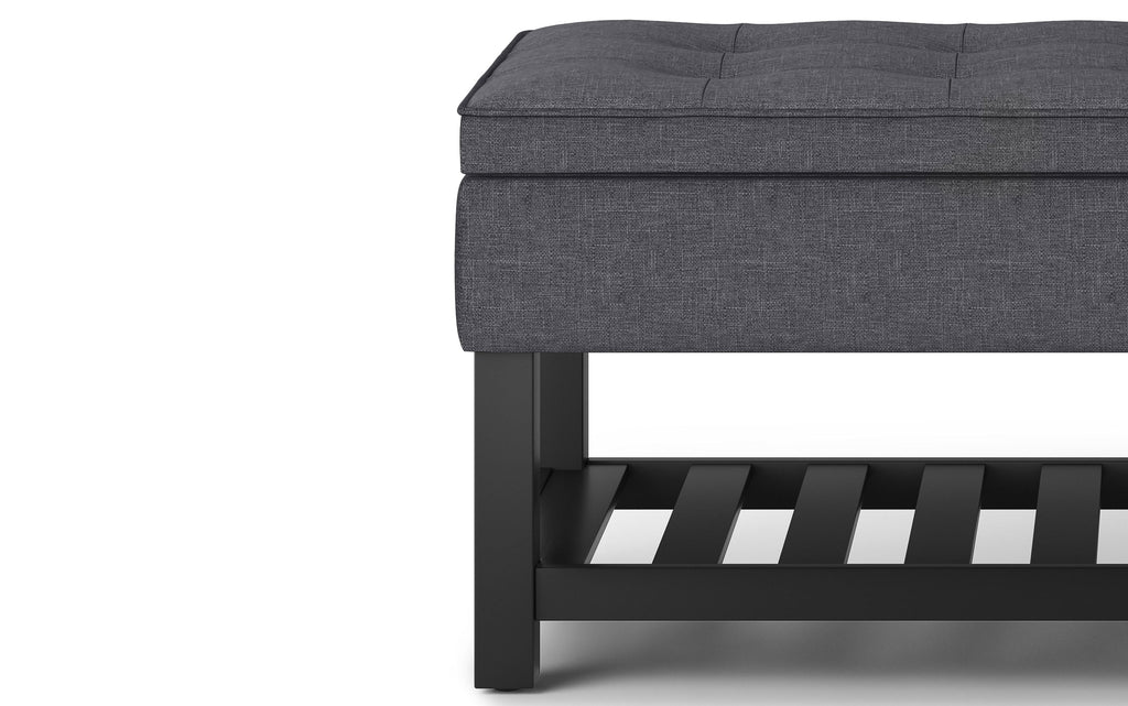 Cosmopolitan Ottoman Bench in Linen