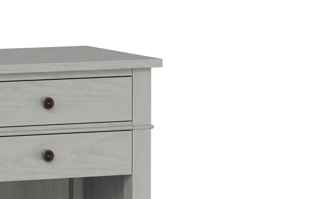 Carlton Bedside Table in Fog Grey